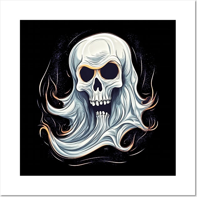 Eerie Halloween Ghoul Art - Spooky Season Delight Wall Art by Captain Peter Designs